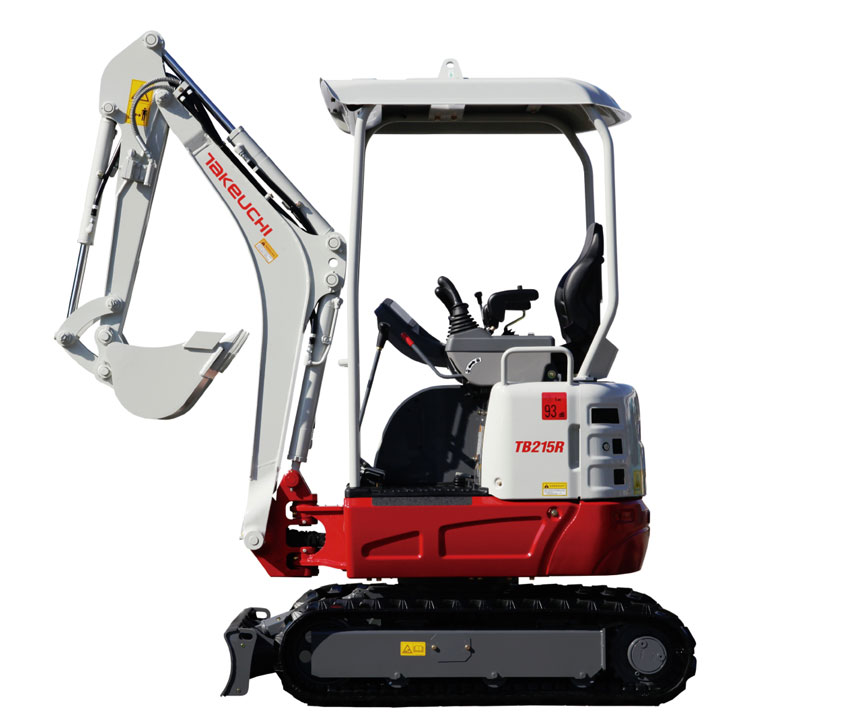 Takeuchi TB215R compact swing mini excavator